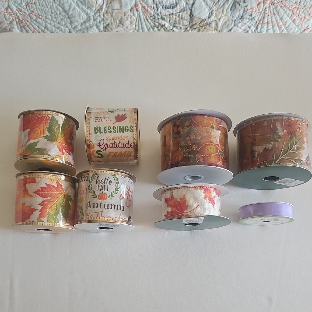 Autumn Leaf Ribbon Set